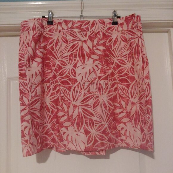 Rip Skirt Coral Floral 19" Length Wrap Swim Golf Skirt XL - Picture 1 of 6